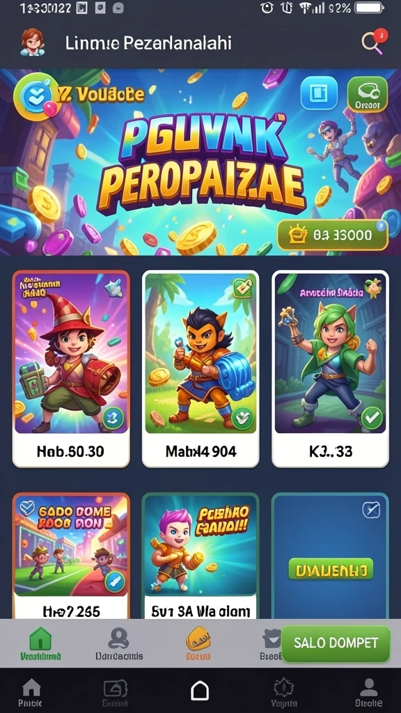 okjk - Tampilan antarmuka utama yang menarik.