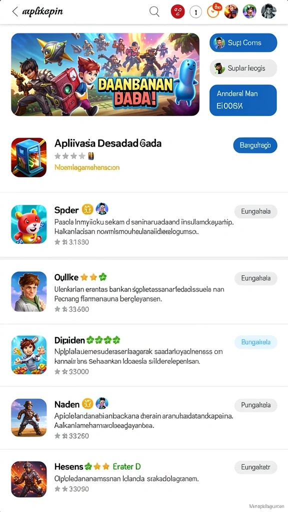 rejekigames - Tampilan antarmuka pengguna yang intuitif dan menarik.